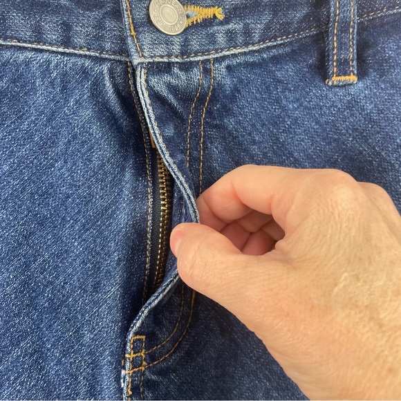 GAP Jeans Y2K Midi Length Denim Skirt Slight A-Line 100% Cotton Size 4 - Picture 3 of 10